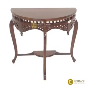 Half Circle Wooden Console