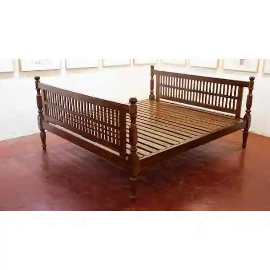 Teak Wood Colonial Style Bed