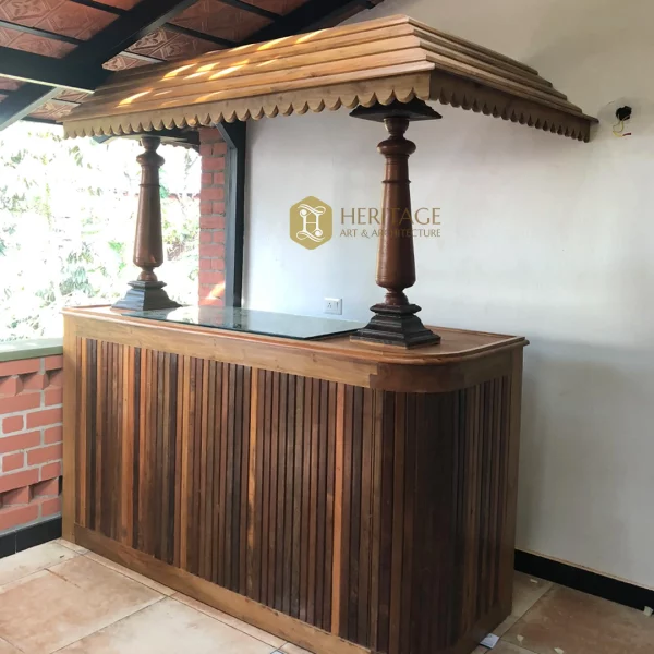 bar counter design wood