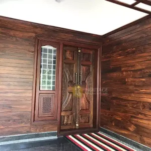 teak wood double door design