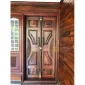 wooden double door